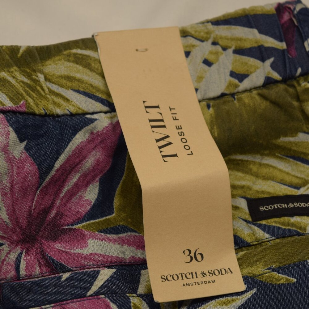 Scotch & Cods Men's Twilit - Printed Pleated Bermuda Shorts NWT - Picture 6 of 11